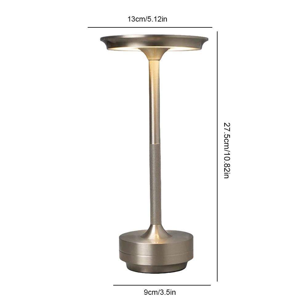 Modern Touch Sensor LED Table Lamp 60-249 Lumens Rechargeable Desk Lamp 3Colors Adjustable Creative Home Bar Decor Ambient Light