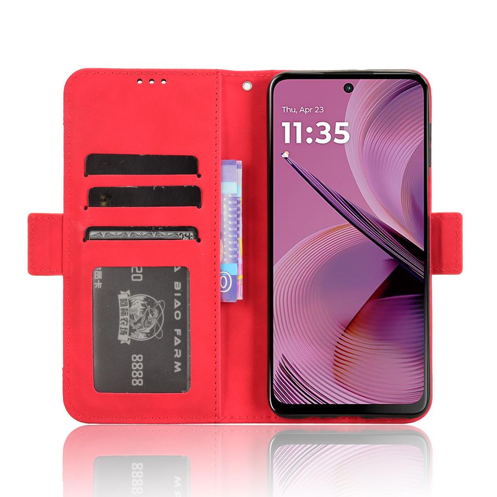 For Motorola Moto G55 5G Leather Case Phone Wallet Cover with Multiple Card Slots