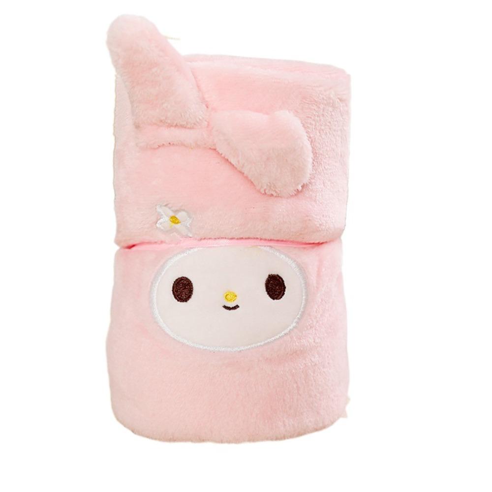 

Coral Velvet Nap Blanket Cartoon Wrap Shawl Pillow Air Conditioning Blanket School Style 2