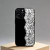 Lace   Phone Case For iPhone 17,16,15,14,13,12,11 Plus,Pro Max,XS,Soft Silicone Black Cover