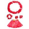 Kids Hawaiian Grass Lei Skirt Flower Wristband Garland Fancy-Costume Suit New