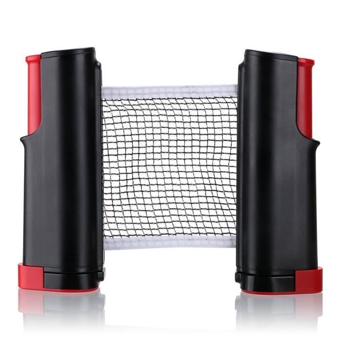 Filet de tennis de table - Rétractable - 6 pieds (1,8 m) - Portable - Facile à installer