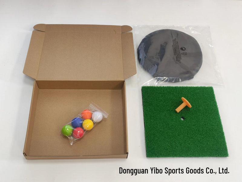 Three-Layer Golf Swing Training Net with Practice Target and Compact Hitting Mat
