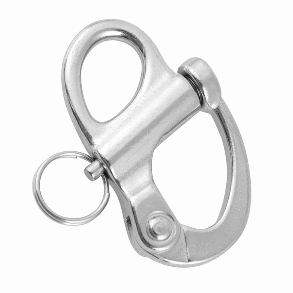 10*35mm Edelstahl Feststehende Schnappschäkel Schnellverschluss mit Rundung