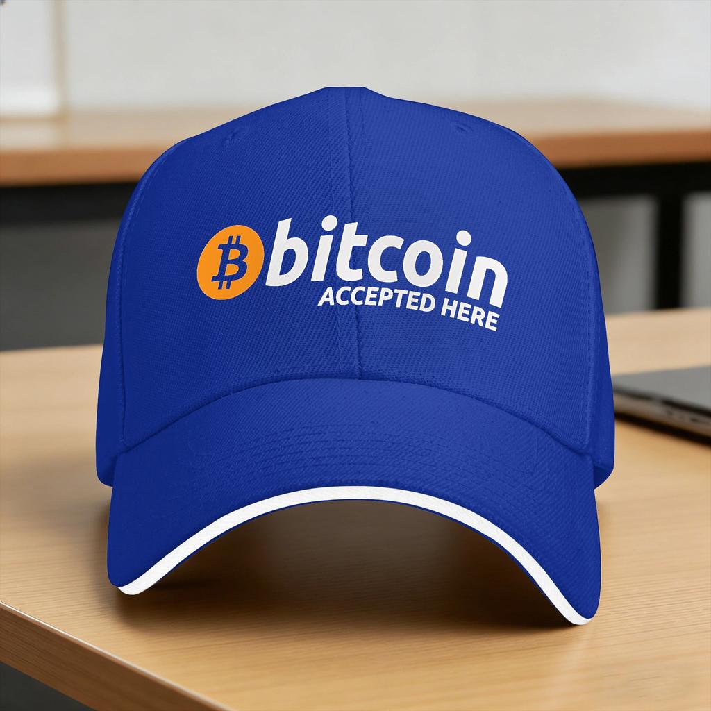 Bitcoin Geaccepteerd Casual Baseballpet Lente Truckerpet Zonneklep Snapbackpet Dames Heren Stijlvolle Baseballpetten