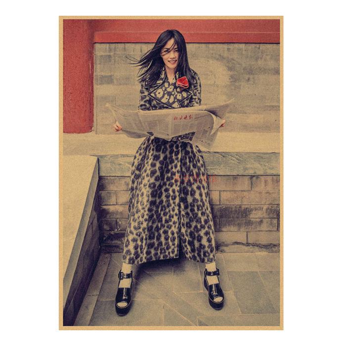 

Faye Wong Nostalgic Kraft Paper Poster - Retro Wall Art for Bar/Cafe Decor 29.7X42cm(A3 size）