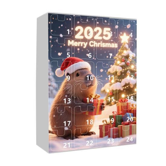 Advent Calendar Marmot Design 24-Day Countdown Festive Family Activity Calendar Kid Surprise Gift Calendar