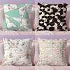Gold Geometric Marble Pillow Case Plush Fabric Soft Double-Sided Printed Sofa Warm Winter Home Gift Cushion Cover