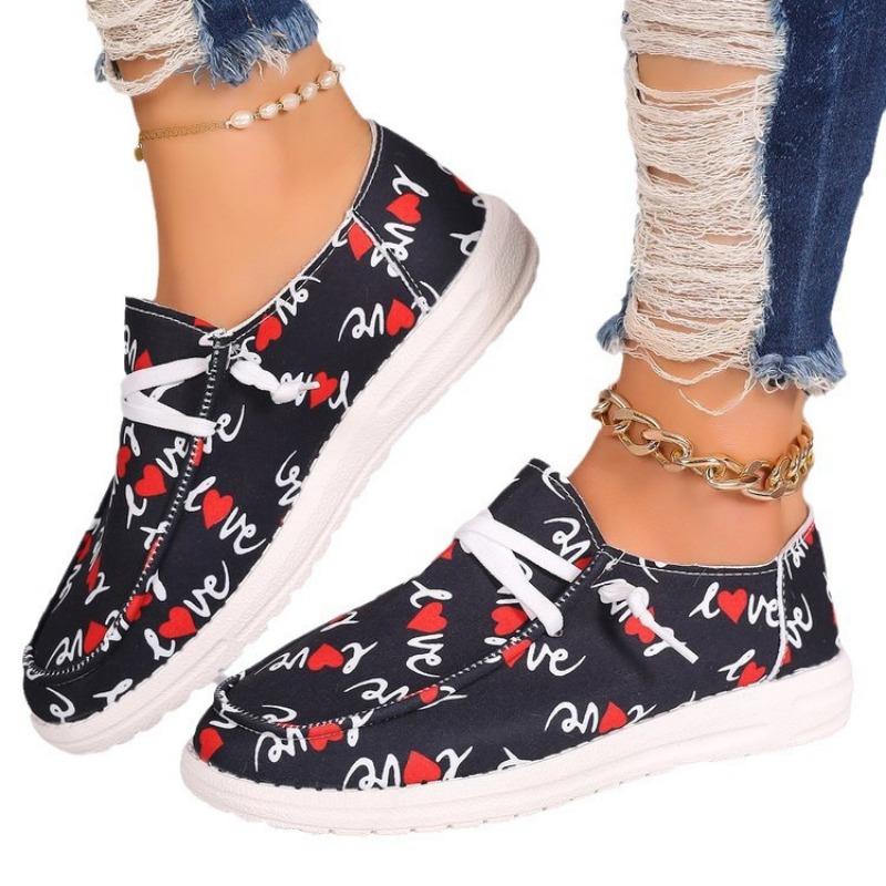 Large size casual flower-faced lace-up women's shoes, new women's wear in spring and autumn, trendy and comfortable platform single shoes