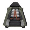 Men's Trendy Windproof Hooded Winter Jacket, Thickened Warm Graphene with White Duck Down.