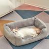 Square Pet Nest Indoor Non-slip Cat Nest Moisture-proof All Seasons Universal Thickened Warm Nest Short Plush Cat Nest