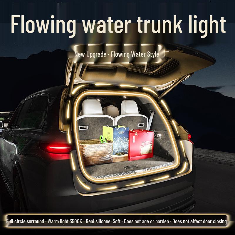 Accessoires Éclairage de Bienvenue à Flux d'Eau dans le Coffre et Éclairage d'Ambiance Intérieur pour Geely Emgrand L