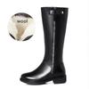 Fashion AIYUQI  Women Winter Boots 2025 New Genuine Leather Long Boots Women Big Size 41 42 43 Wool Warm Zipper Riding Boots Women