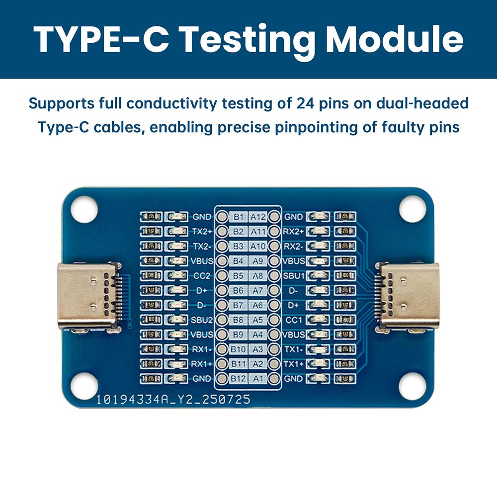 Data Cable Detection Board TYPE-C Fast Charging Cable Tester For iOS Android Type-C Short Circuit On-Off Switching Test Tool