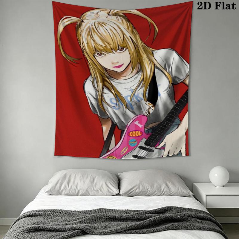 Death Note MISA Wall Tapestry Aesthetic Wall Hanging Printed Fabric Blanket Decorative Tapestries for Bedroom Living Room Home Decor