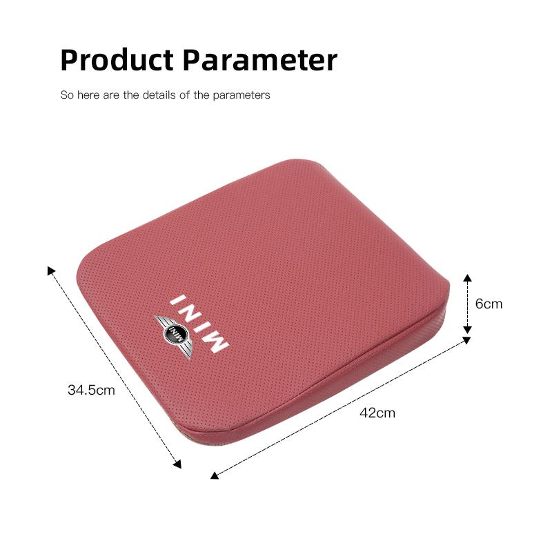 AAFF1 Car Seat Protection Cushion Breathable Nappa Leather Pad For MINI Cooper R56 F56 R50 JCW Cabrio Aceman Countryman Clubman Coupe