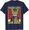 Funny 2024 Presidential Election Make Cats Safe Again T-Shirt Unisex T-Shirt
