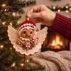Easy Crochet Projects for Holidays Christmas Angel DIY Kit, Make Hanging Ornament, Festive Beginner Starter Kit Craft Adults Teens, Handmade