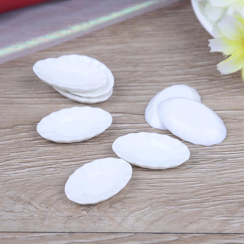 2-33pcs Dollhouse Miniature Trays Plates Doll Mini Food White Dishes Tableware Kitchen Toys Doll House Accessories