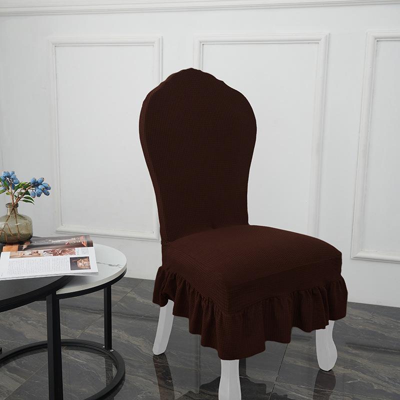 European-Style Skirted Spandex Chair Cover Premium Quality And Comfort Knitted Chair Cover Universal Seat Slipcovers