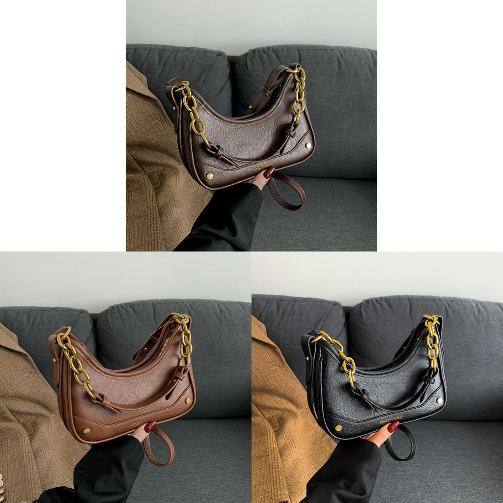 Retro Fashion Handbag Women 2023 New Autumn Winter Vintage High-end Small Square Bag Commuter Crossbody Bag