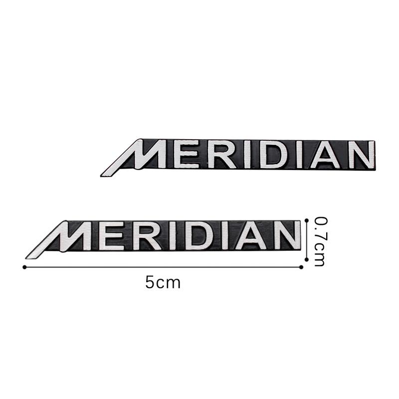 

Car MERIDIAN Logo Emblem 3D Aluminum Speaker Audio Auto Emblem Decorate Sticker Styling Decals For Jaguar Land Rover Range Rover