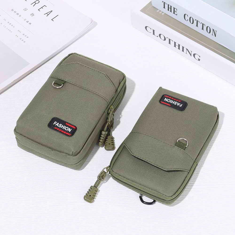 Men Single/double Layer Camping Hunting Wallet Pocket EDC Molle Bag Waist Purse Phone Pouch