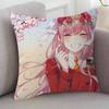 Anime DARLING In The FRANXX Cartoon Series Square Pillowcase Soft Waist Sofa Cushion Cover Bedroom Room Pillowcase