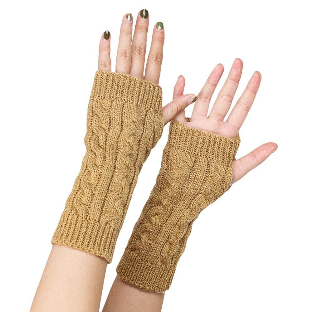Outdoor Riding Mittens Winter Gloves  Half Finger Gloves Fashion Wool Gloves  Men
