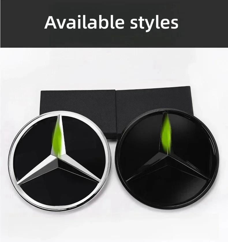 For Mercedes Benz The Front Grille Star Logo Badge Mirror Bottom 3D ABS Logo for Mercedes-Benz W205 W176 W212 W218 C117 CLA GLA