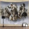 Tapestry Anime Background with a Medieval Knight Poster