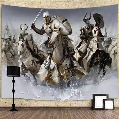 Tapestry Anime Background with a Medieval Knight Poster
