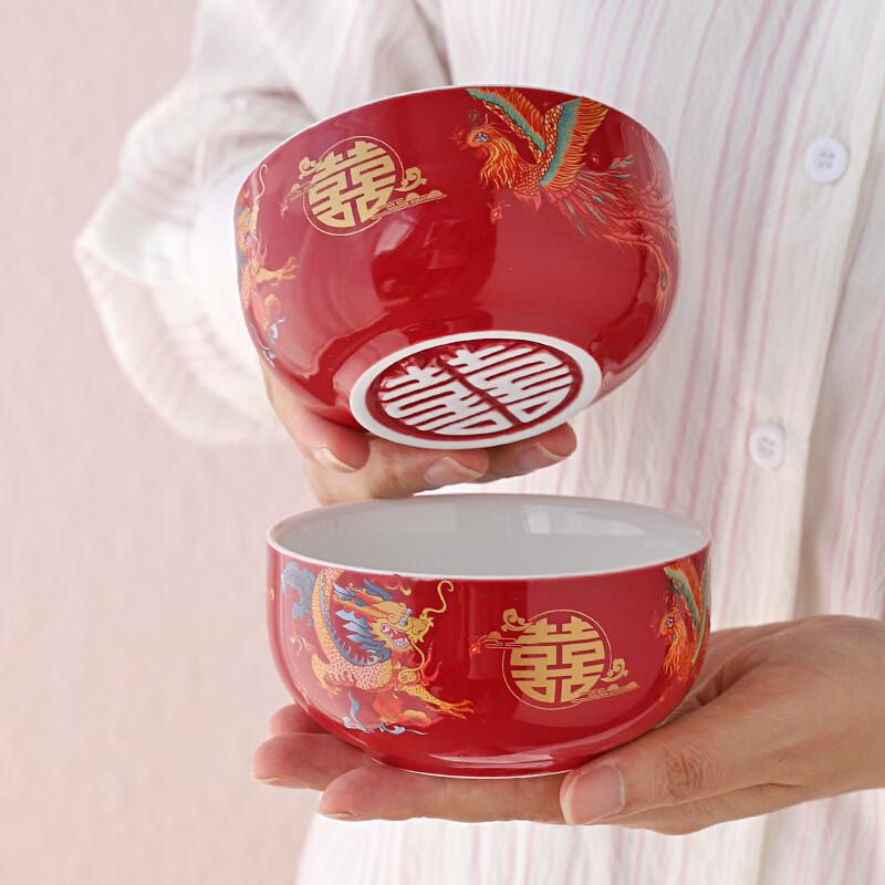 Dragon Phoenix Wedding Bowl Set