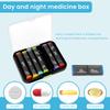 Weekly Pill Organizer 2 Times A Day with Double Moisture-Proof Design 7 Day Medications Portable Supplements Vitamins Container