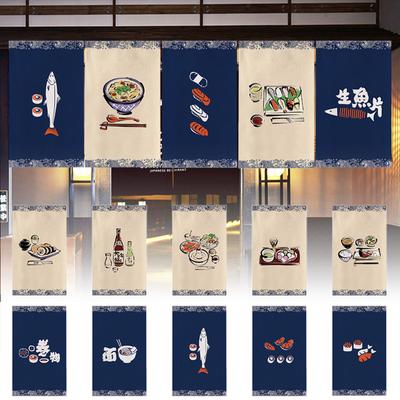 Japanisches Sushi-Restaurant Schild Teestube Küchen-Trennwand Kopfvorhang Fahnenvorhang Fenster Ramen Izakaya Kurzer Vorhang