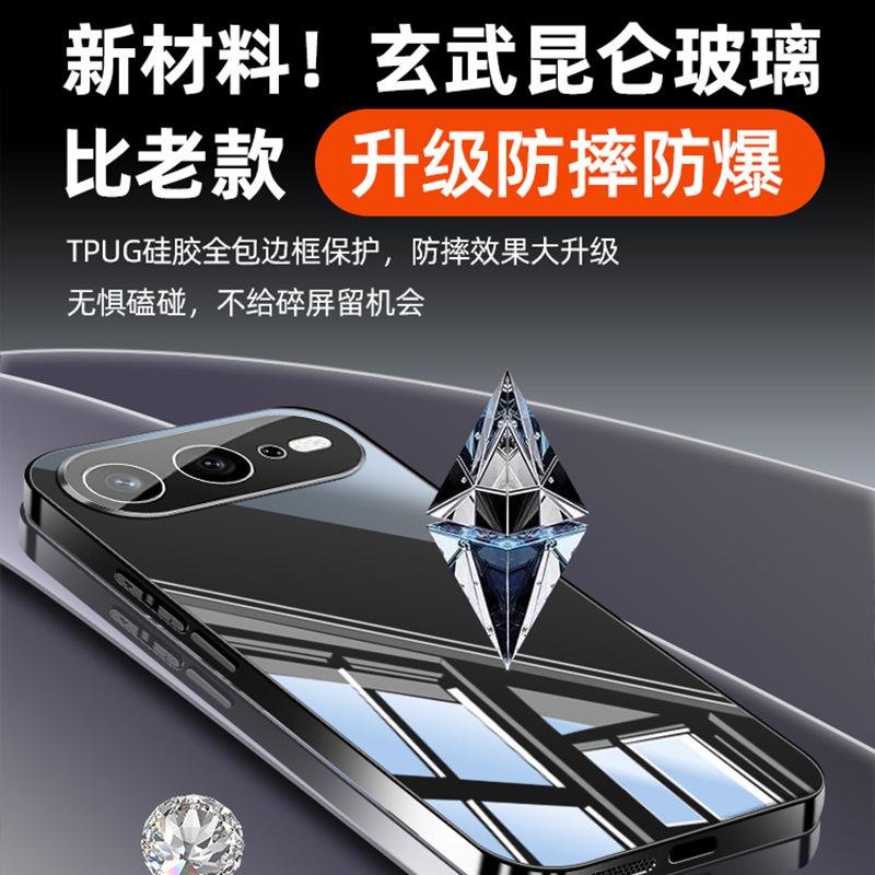 Applicable to Honor 600pro mobile phone case honor600 super version ice crystal glass cover 500/400 anti-drop all-inclusive p