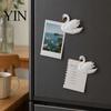 Swan Shape Refrigerator Magnet Couple Magnet, 3D Resin Fridge Long-lasting Magnetic Decor Decorative for Whiteboard Locker Door
