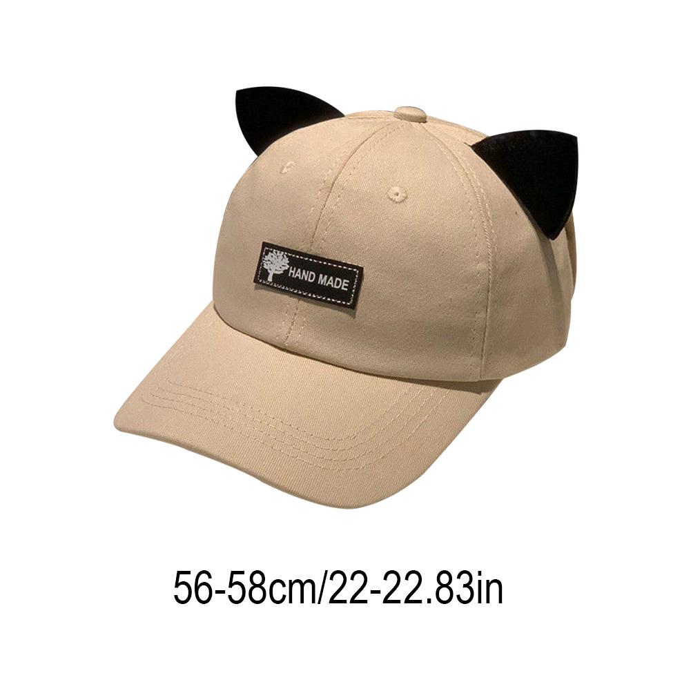 Cute Cat Ears Baseball Cap For Women Men Funny Sunglasses Aviator Snapback Sun Hat Unisex Solid Color Hip Hop Peaked Hats