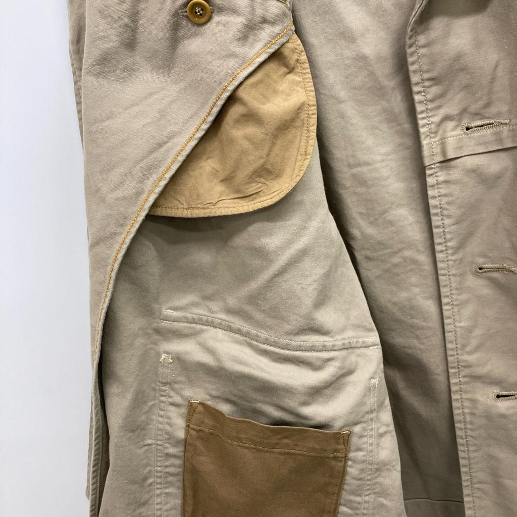 45R 80220021 Beige Rice Satin 908 Single P Coat Coat 1 beigeUsed