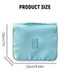 Borsa Portatrucchi e Articoli da Toeletta da Appendere per Donna – Organizer da Viaggio Impermeabile con Gancio, Grande Capacità, Separazione Umido-Secco – Blu Chiaro