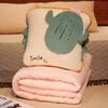Nap Blankets Sofa Napping Cover 2 In 1 Plush Toy Travel Car Hug Pillows Warm Office Room Unfolded Quilt Portable Pillow Blanket