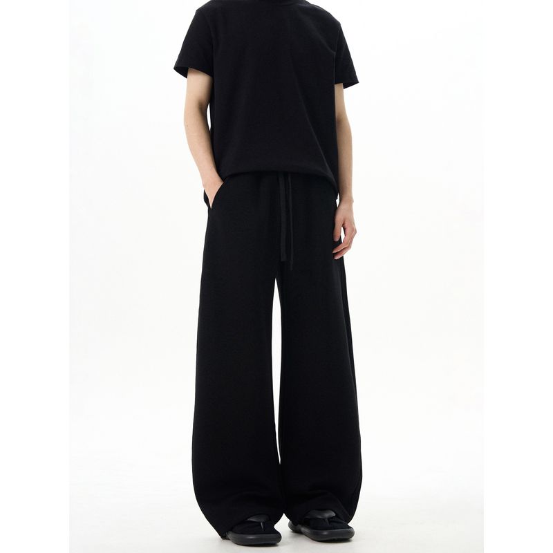 Kisko American Retro Casual Sports Elastic Waist Versatile Sweatpants Unisex Loose Straight-Leg Couple's Scimitar Pants