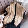 Lightweight 90x90cm Square Scarf Women Navy Style Sun Protection Silk-Like Feel Wear Chic Versatile Accessory