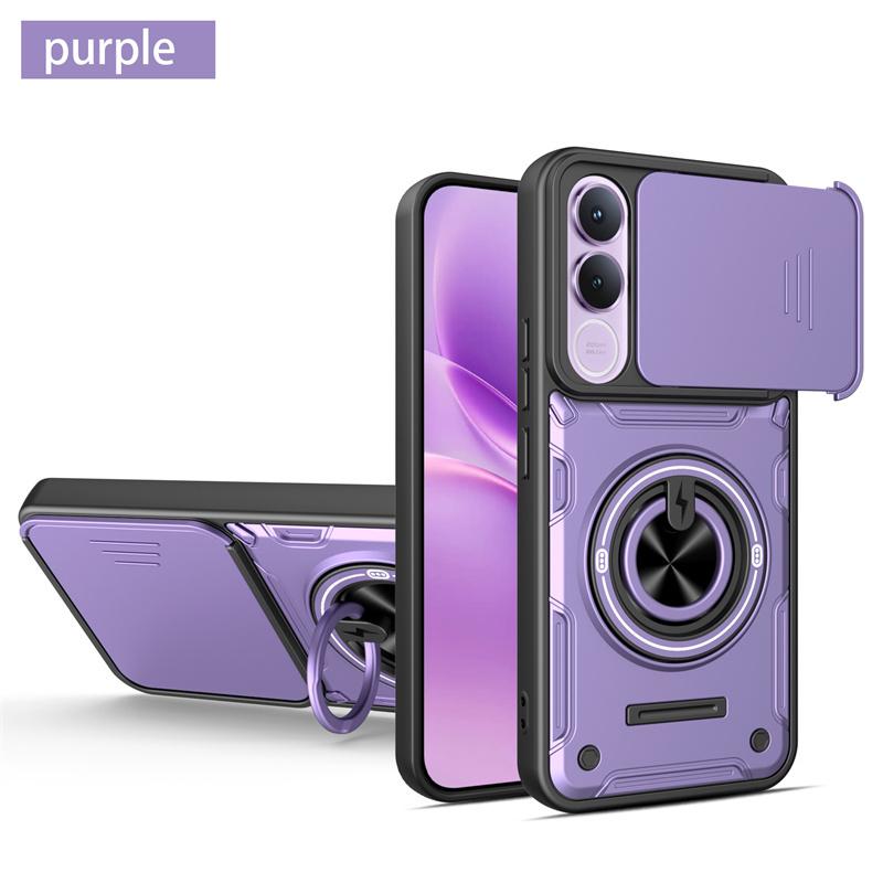 For Vivo V70 FE Case Vivo V70FE Phone Cases Vivo V70 FE Armor Slide Camera Lens Protection Back Cover Magnetic Ring Holder Coque