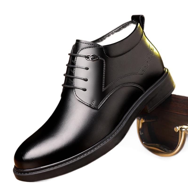 

Вэньчжоу Мужские Зимние Высокие Теплые Кожаные Формальные Туфли - Натуральная Кожа Папины Туфли 41