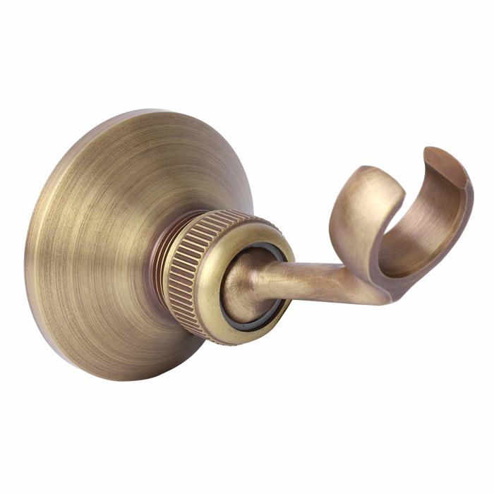 Support de pommeau de douche vintage, support fixé au mur de support de bras de douche en laiton réglable en laiton