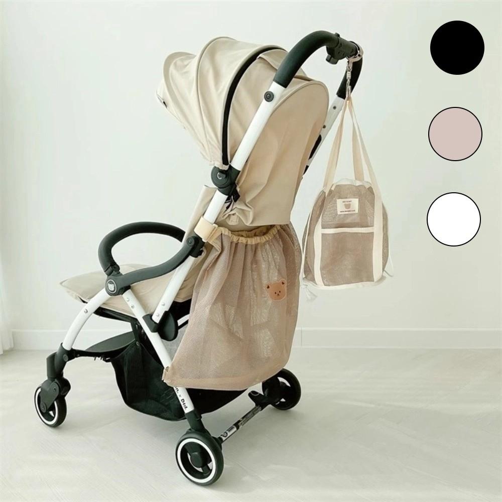 Large-capacity Baby Stroller Storage Bag Multifunction Mesh Mommy Bag Baby Pram Hanging Bag  Bottle