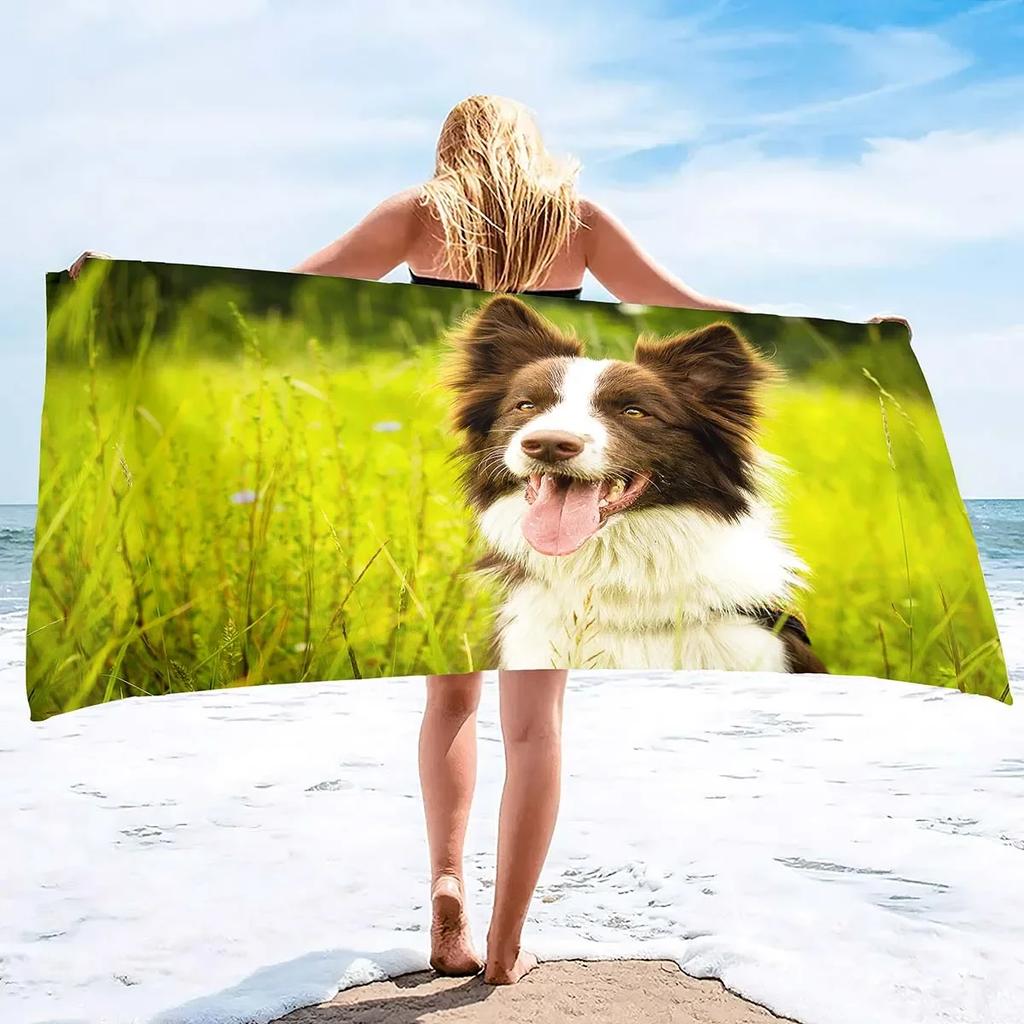 Strandtuch Schäferhund für Kinder & Erwachsene. Badetuch, Pooltuch, Campinghandtuch, Reisehandtuch Schnelltrocknend & Super Saugfähig Stranddecke Hundeliebhaber