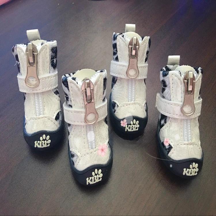 Small Dog Shoes Four Seasons Anti-Slip Warm Winter Proof Teddy Bichon Pet Boots Sport Dog Oes for Warmth Preservation
