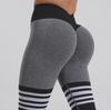 Damen High Waist Gestreifte Yoga Leggings - Schnelltrocknend, Hüftlift, Fitness- & Laufhosen